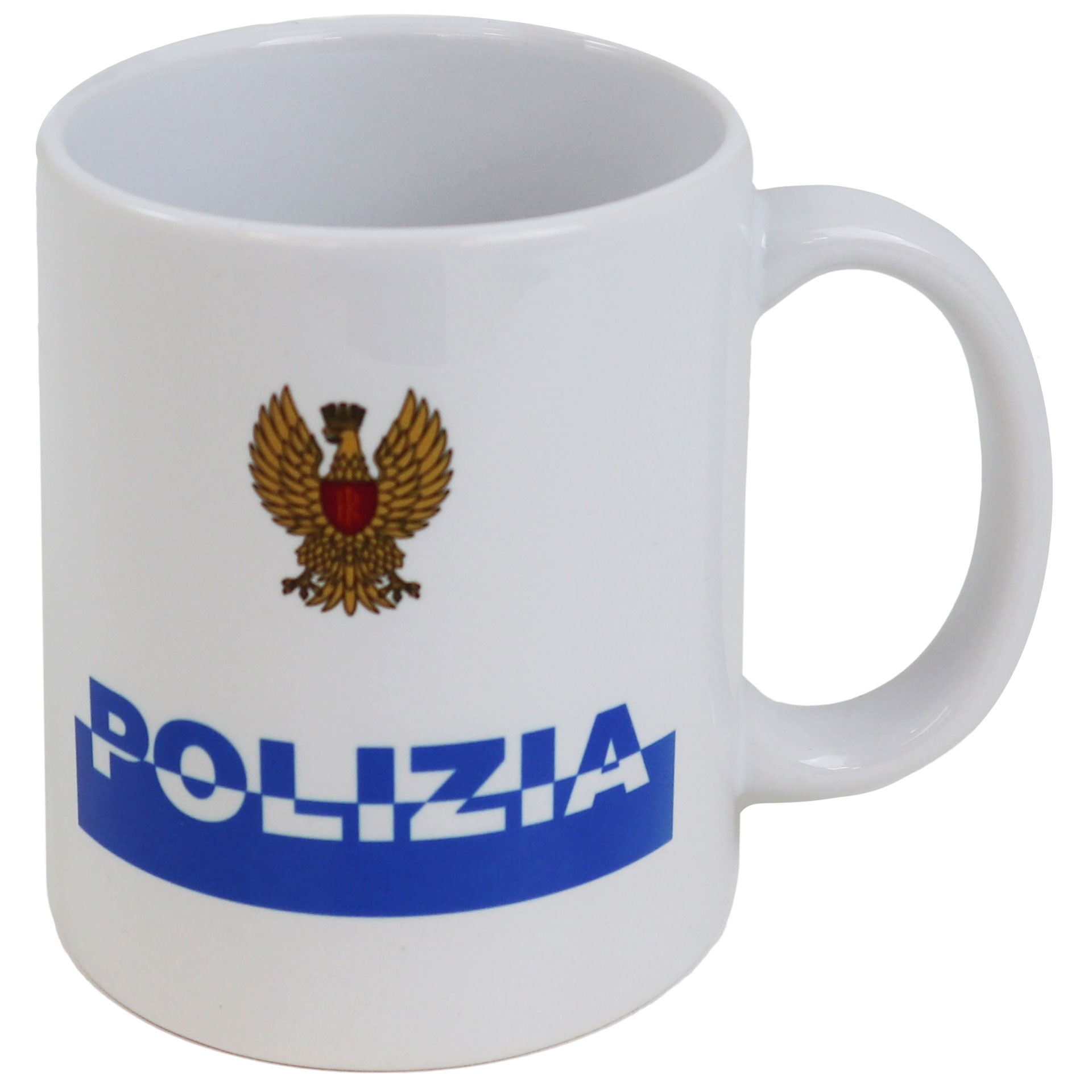 TAZZA MUG IN CERAMICA AQUILA E SCRITTA BICOLORE POLIZIA DI STATO - Benini  Shop