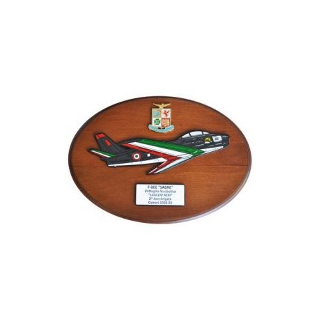 CREST ARALDICO AEREI F-86E SABRE LANCERI NERI CAMERI 1958-59 AERONAUTICA MILITARE MIS CM 22,5 X 17,5