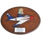 CREST ARALDICO AEREI F-86E SABRE CAVALLINO RAMPANTE PRATICA DI MARE 1957 AERONAUTICA MILITARE MIS CM 22,5 X 17,5