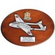 CREST ARALDICO AEREI DH.100 VAMPIRE CAVALLINO RAMPANTE CAPODICHINO 1952 AERONAUTICA MILITARE MIS CM 22,5 X 17,5