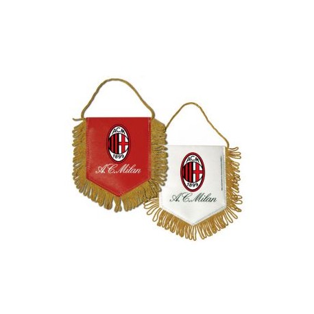 GAGLIARDETTO PENTAGONALE 11X12CM LOGO BIFACCIALE MILAN