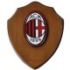 CREST BASE IN LEGNO PIASTRA METETALLO CON LOGO UFFICIALE MILAN