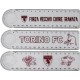 KIT COMPOSTO DA 12 RIGHELLI ASSORTITI E 38 MATITE CON GOMMINO BIANCO TORINO FC