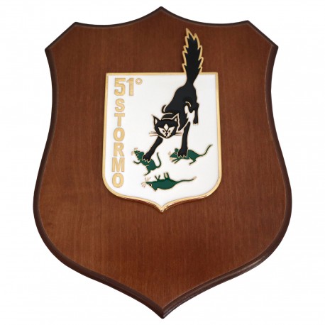 CREST ARALDICO 51° STORMO AERONAUTICA MILITARE MIS CM 22,5 X 17,5