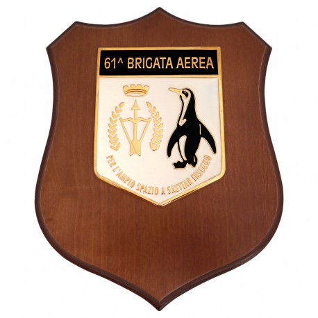 CREST ARALDICO 61A BRIGATA AEREA J52AERONAUTICA MILITARE MIS CM 22,5 X 17,5