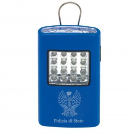 TORCIA LED 16 LUCI A LED BIANCHE FRONTALI E TRE LED LATERALI POL DI STAT