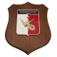 CREST IN METALLO SMALTATO BASE LEGNO CL3 22,50 X 17,50 CM DIPARTIMENTO MILITARE M.L.BARI