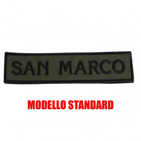 PATCH DISTINTIVO RICAMATO CON VELCRO SCRITTA SAN MARCO M.M.