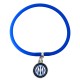 BRACCIALE IN SILICONE BLU CON PENDAGLIO LOGO INTER