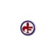 DISTINTIVO IN METALLO SMALTATO ALABARDA FIORENTINA