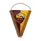 GAGLIARDETTO TRIANGOLARE 28X20 CM GIALLOROSSO CON STEMMA AS ROMA