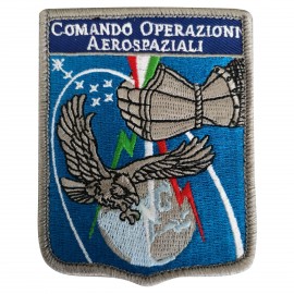 TOPPA DISTINTIVO RICAMATO C/VELCRO 70X90MM COMANDO OPERAZIONI AEROSPAZIALI