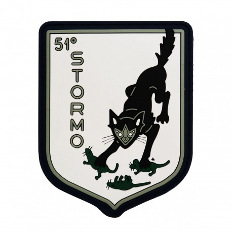 PATCH DISTINTIVO GOMMATA CON VELCRO 70X90 MM 51 STORMO