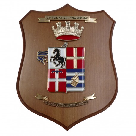 CREST ARALDICO 1° RGT. GRANATIERI DI SARDEGNA ESERCITO ITALIANO MIS CM 22,5 X 17,5