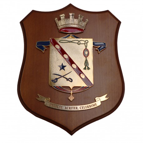 CREST ARALDICO 1° RGT. SAN GIUSTO ESERCITO ITALIANO MIS CM 22,5 X 17,5