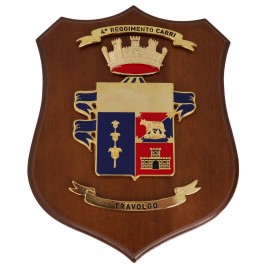 CREST ARALDICO 45° RGT. REGGIO ESERCITO ITALIANO MIS CM 22,5 X 17,5