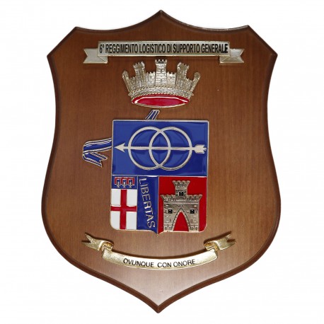 CREST ARALDICO RGT. LANCIERI DI NOVARA ESERCITO ITALIANO MIS CM 22,5 X 17,5