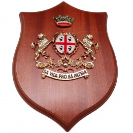 CREST ARALDICO SCUOLA DI AMMINISTRAZIONE E COMMISARIATO ESERCITO ITALIANO MIS CM 22,5 X 17,5