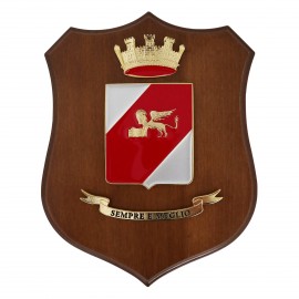 CREST ARALDICO SCUOLA DI ARTIGLIERIA ESERCITO ITALIANO MIS CM 22,5 X 17,5