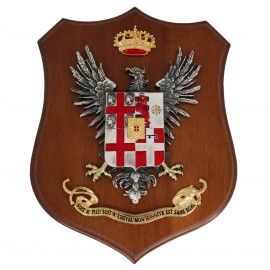 CREST IN METALLO SMALTATO LEGNO CL3 22 X 17 CM RGT GENOVA CAVALLERIA