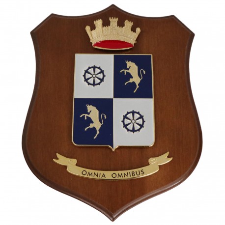 CREST IN METALLO SMALTATO LEGNO CL3 22 X 17 CM RGT LOGISTICO TAURINENSE