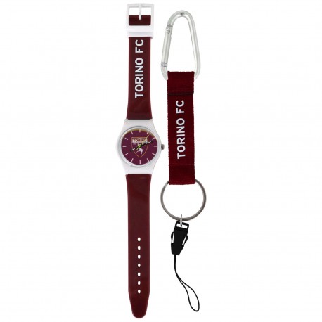 KIT OROLOGIO E PORTACHIAVI CON MOSCHETTONE TORINO FC