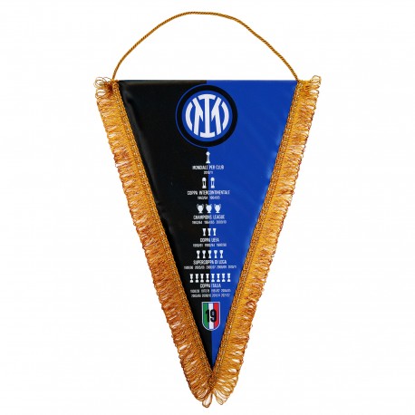 GAGLIARDETTO TRIANGOLARE PALMARES 20X28 CM INTER