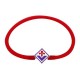 BRACCIALE IN CORDA VIOLA E LOGO ACCIAIO FIORENTINA