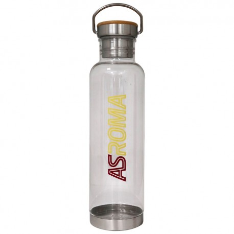 BORRACCIA IN TRITAN ACCIAIO INOX E BAMBOO 800 ML AS ROMA