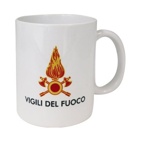 MUG IN CERAMICA DA COLLEZIONE VIGILI DEL FUOCO DIAMETRO 8X9,5 CM