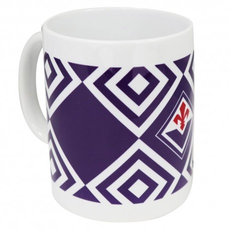 TAZZA IN CERAMICA ROMBI LOGO FIORENTINA