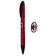 SET PENNA PLASTICA E DISTINTIVO LOGO UFFICIALE MILAN