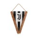 GAGLIARDETTO TRIANGOLARE PICCOLO 17X14 CM RIGHE E LOGO UFFICIALE JUVENTUS