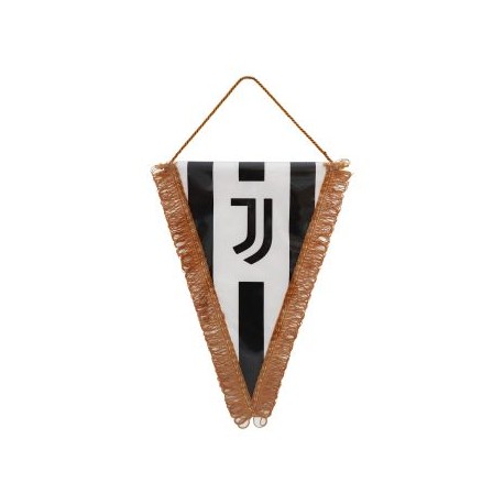 GAGLIARDETTO TRIANGOLARE PICCOLO 17X14 CM RIGHE E LOGO UFFICIALE JUVENTUS