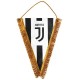 GAGLIARDETTO TRIANGOLARE GRANDE 25X35 CM RIGHE E LOGO UFFICIALE JUVENTUS