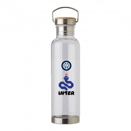 BORRACCIA IN TRITAN TAPPO IN ACCIAIO INOX E BAMBU' 800 ML INTER