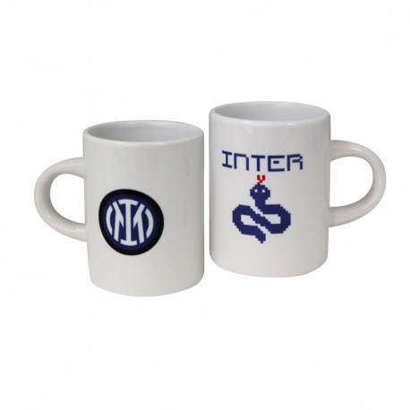 SET 2 TAZZINE IN CERAMICA LOGO INTER