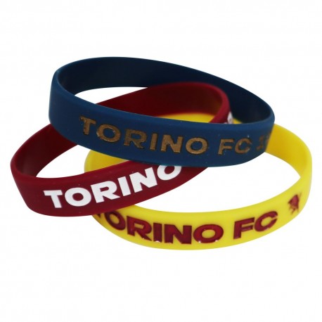 KIT TRE BRACCIALETTI IN SILICONE GRANDI TORINO FC 1906