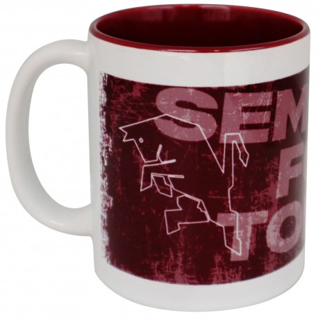 MUG IN CERAMICA INTERNO BORDEAUX SEMPRE FORZA TORO