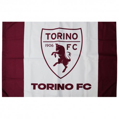 BANDIERA IN POLIESTERE BIANCA TORINO FC 140X90 CM