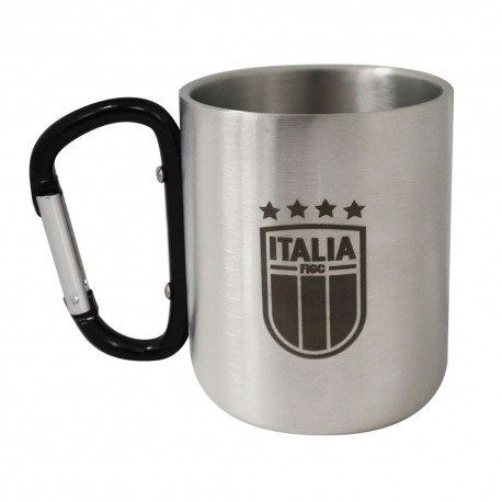 MUG IN ACCIAIO CON MOSCHETTONE FIGC