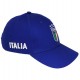 CAPPELLINO IN COTONE BLU RICAMATO MODELLO BASEBALL CON VISIERA CURVA