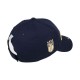 CAPPELLINO IN COTONE BLU NAVY RICAMATO MODELLO BASEBALL SCRITTA ORO