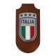 CREST CON PLACCA METALLICA MONTATA SU LEGNO 20X16 CM FIGC