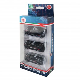 CONFEZIONE 3 VEICOLI DIE CAST SCALA 1:64 MODELLO 2 CARABINIERI