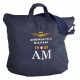 BORSA PORTACASCO BLU CON LOGO RICAMATO A.M. 1923