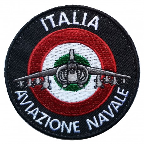 TOPPA DISTINTIVO RICAMATO CON VELCRO DIA 80MM ITALIA C130 AVIAZIONE NAVALE