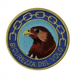 PATCH DISTINTIVO RICAMATO CON VELCRO D. 9 CM SICUREZZA DEL VOLO