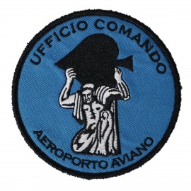 PATCH DISTINTIVO RICAMATO CON VELCRO D. 90 MM UFFICIO COMANDO AVIANO