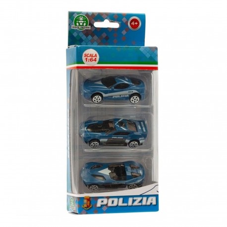 MODELLINO BURAGO CITY POLIZIA 1:43 CON ALFA ROMEO GIULIA 1:43